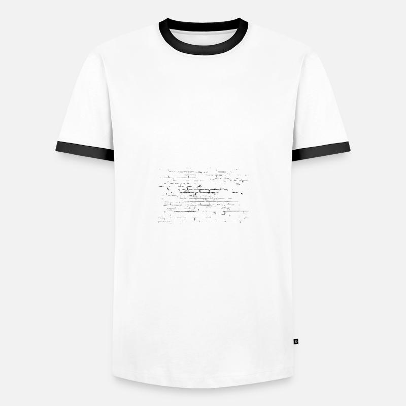 Clinker Wall Pattern Old Background - Men's Ringer Shirt - white/black