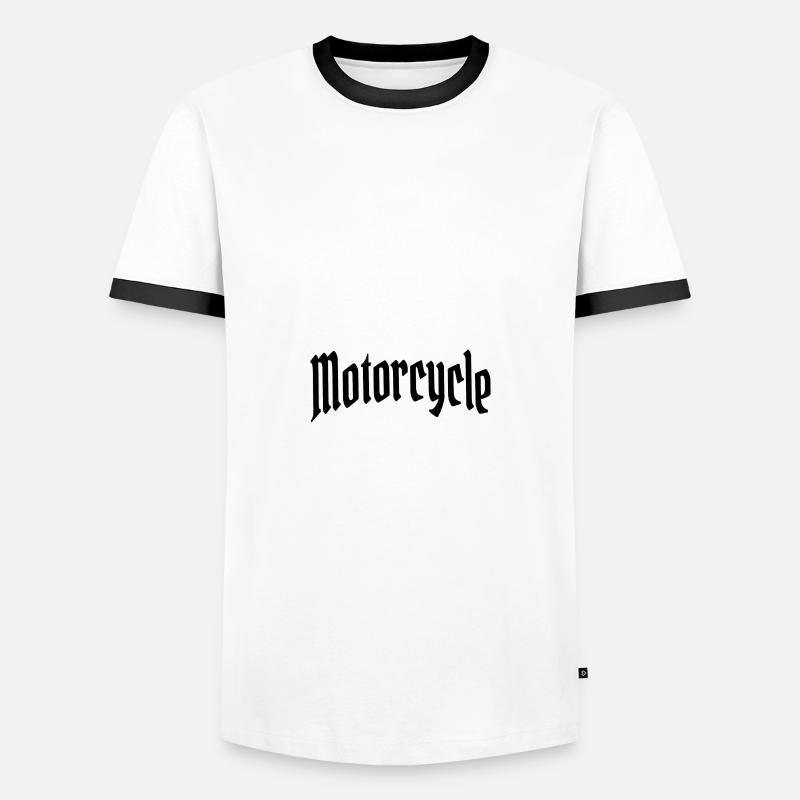 Motorcycle - Männer Kontrast-T-Shirt - Weiß/Schwarz