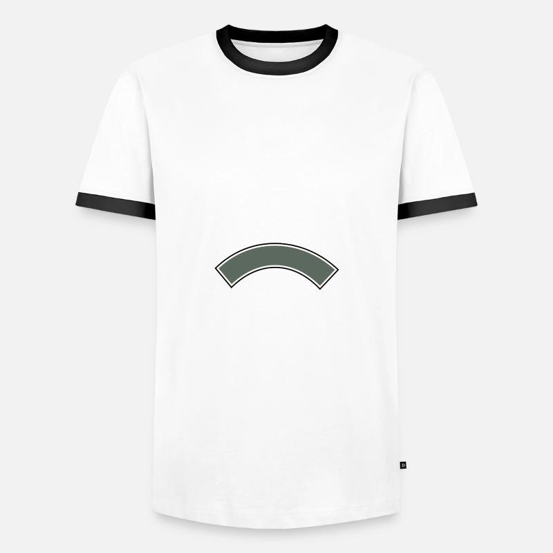 Banner bent flat - Men's Ringer Shirt - white/black