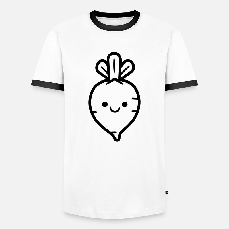 Carrot - Men's Ringer Shirt - white/black