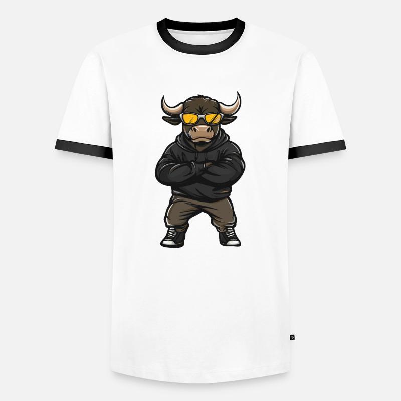 Taurus Comic - Men's Ringer Shirt - white/black