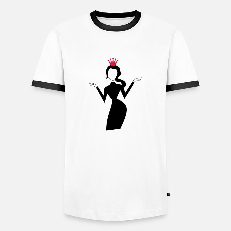 Topmodel - Männer Kontrast-T-Shirt - Weiß/Schwarz