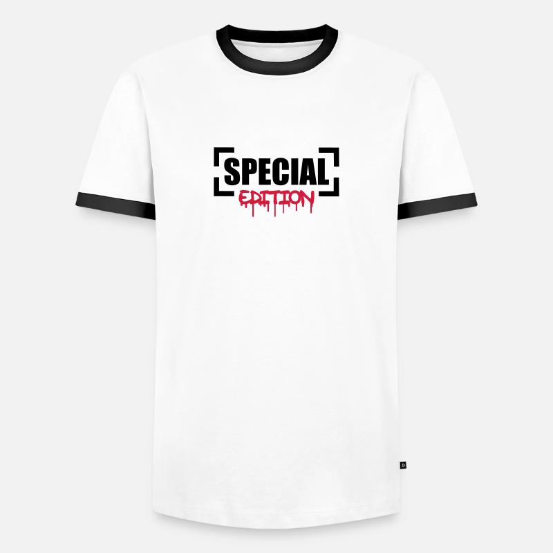 Special Edition - Men's Ringer Shirt - white/black