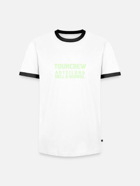 tourcrew light - Männer Kontrast-T-Shirt - Weiß/Schwarz