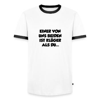 Dicton drôle image humour drôle idée cadeau - T-shirt contrasté Homme - blanc/noir - Devant - AI Model Female 172 light (172cm) & AI Model Male 178 dark (178cm)