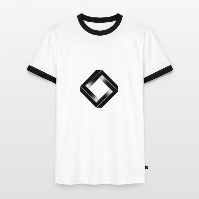black square impossible Men's Ringer Shirt