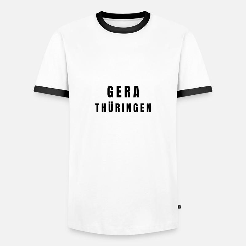 Gera, Thuringia - Men's Ringer Shirt - white/black