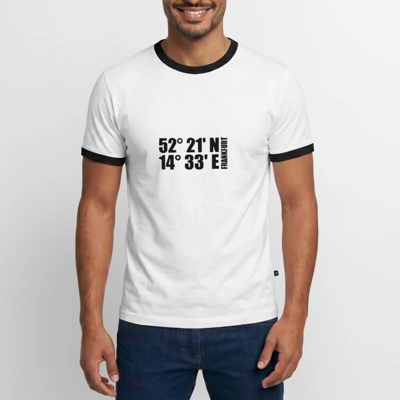 Frankfurt (Oder) coordinates Men's Ringer Shirt