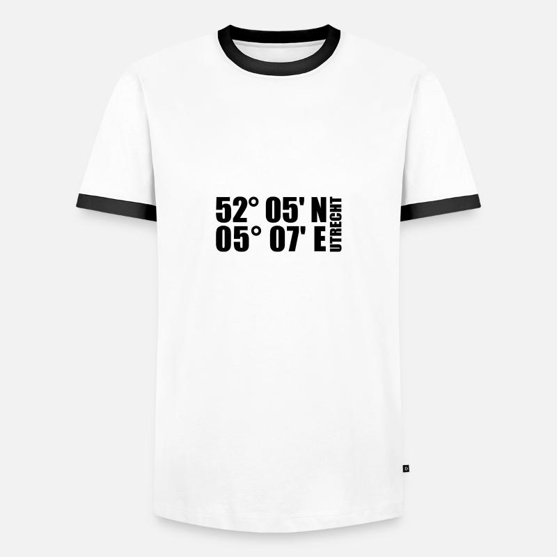 Utrecht coordinates - Men's Ringer Shirt - white/black