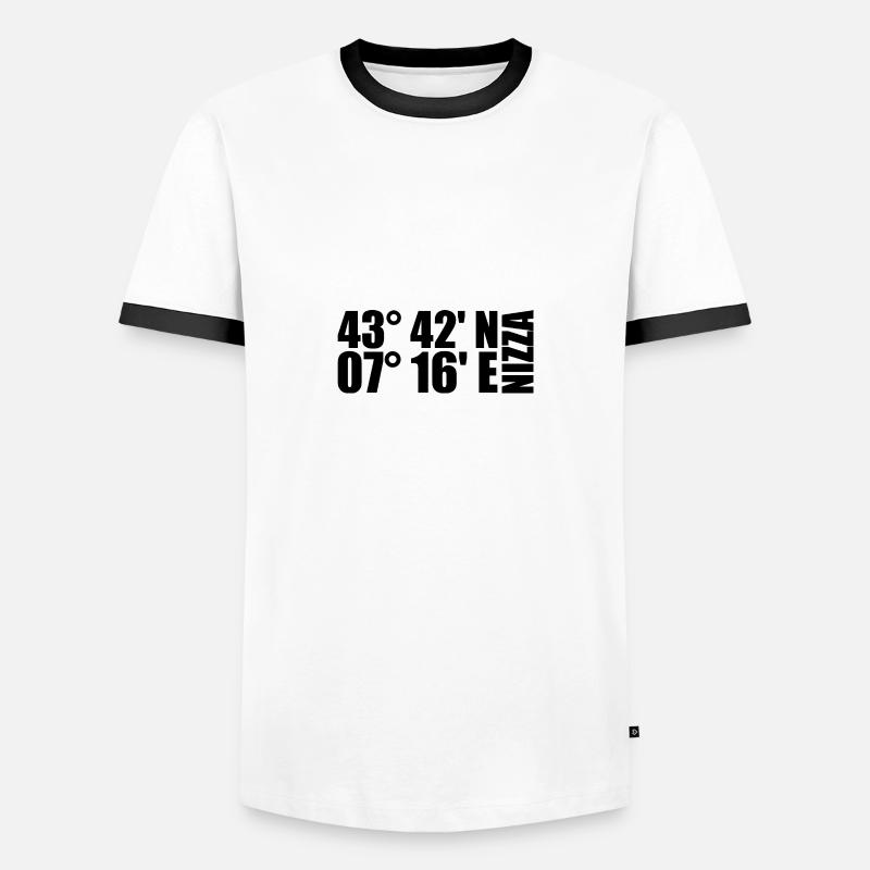 Nice coordinates - Men's Ringer Shirt - white/black