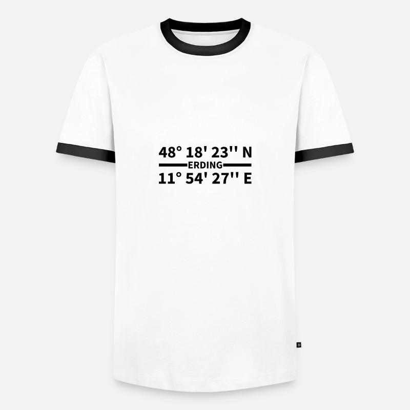 Erding coordinates - Men's Ringer Shirt - white/black