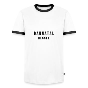Baunatal Hesse - Men's Ringer Shirt - white/black - Front - AI Model Female 172 light (172cm) & AI Model Male 178 dark (178cm)
