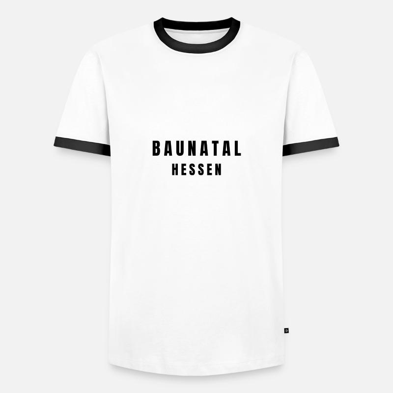 Baunatal Hessen - Männer Kontrast-T-Shirt - Weiß/Schwarz