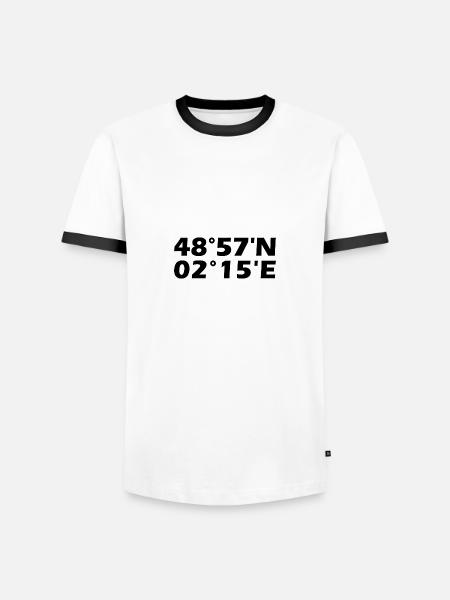 Argenteuil Coordinates - Men's Ringer Shirt - white/black