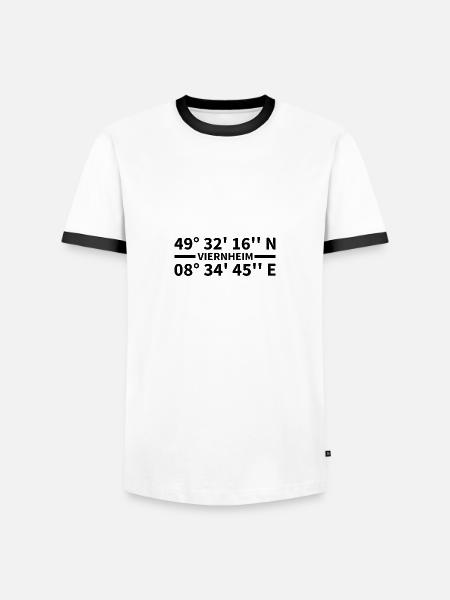 Viernheim coordinates - Men's Ringer Shirt - white/black