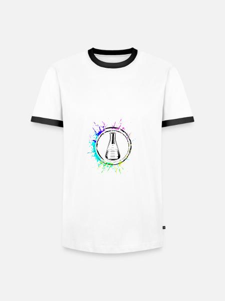 Reagenzglas chemie - Männer Kontrast-T-Shirt - Weiß/Schwarz