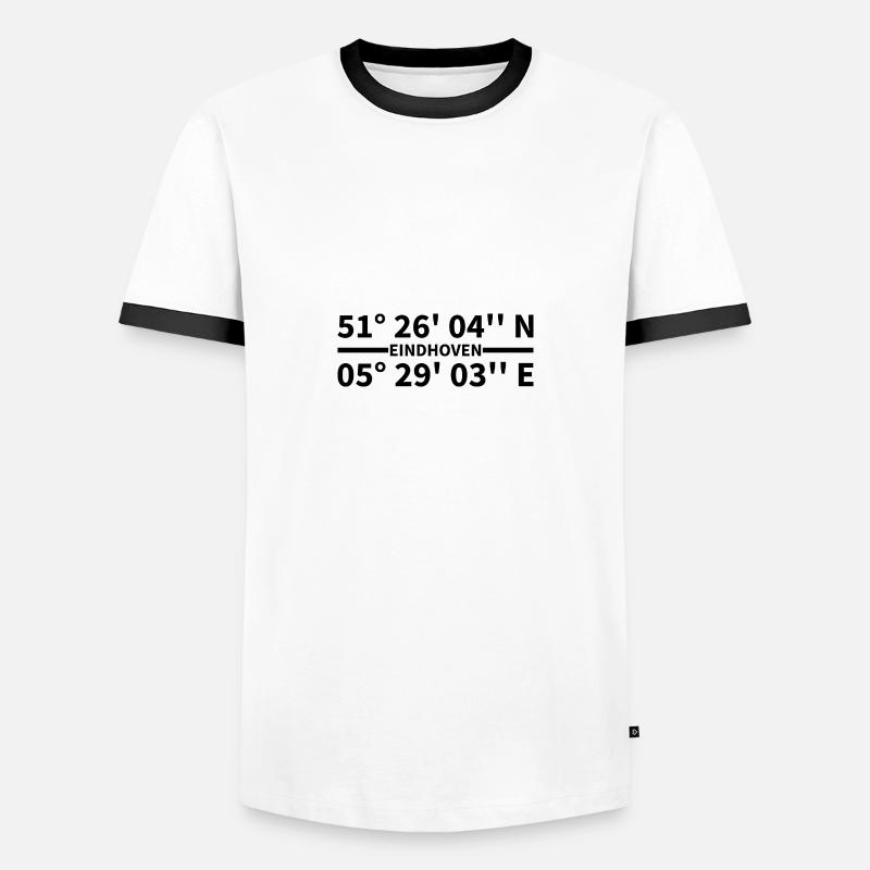 Eindhoven coordinates - Men's Ringer Shirt - white/black