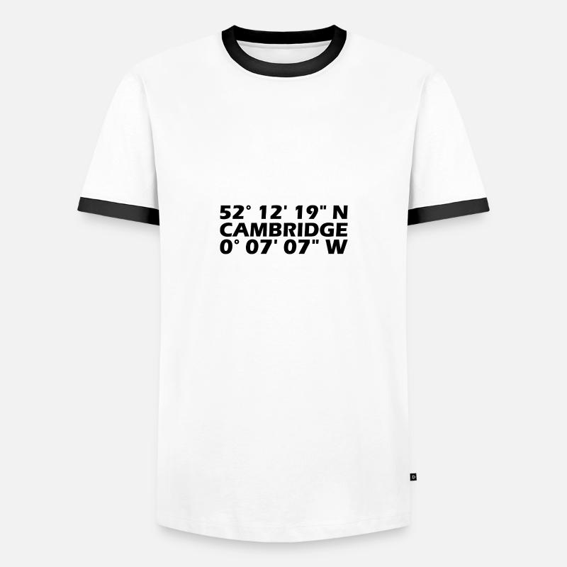 Cambridge Coordinates - Men's Ringer Shirt - white/black