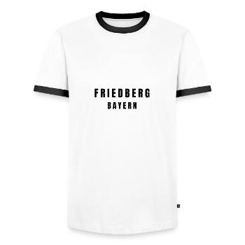 Friedberg Bayern - Männer Kontrast-T-Shirt - Weiß/Schwarz - Vorne - AI Model Female 172 light (172cm) & AI Model Male 178 dark (178cm)