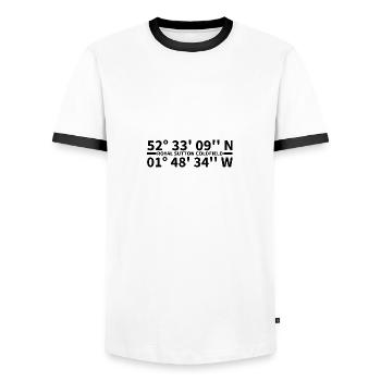 Coordonnées de Royal Sutton Coldfield - T-shirt contrasté Homme - blanc/noir - Devant - AI Model Female 172 light (172cm) & AI Model Male 178 dark (178cm)