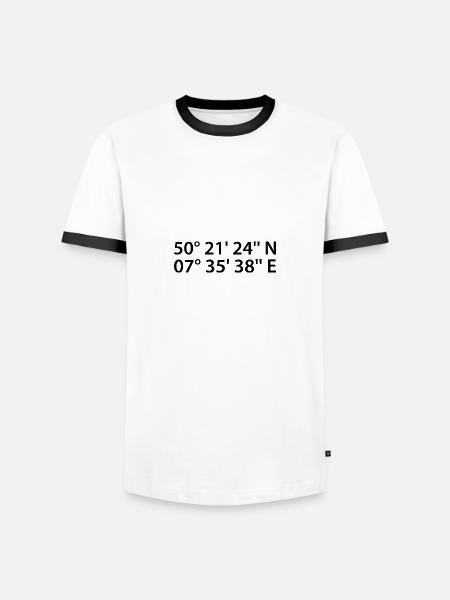Koblenz coordinates - Men's Ringer Shirt - white/black