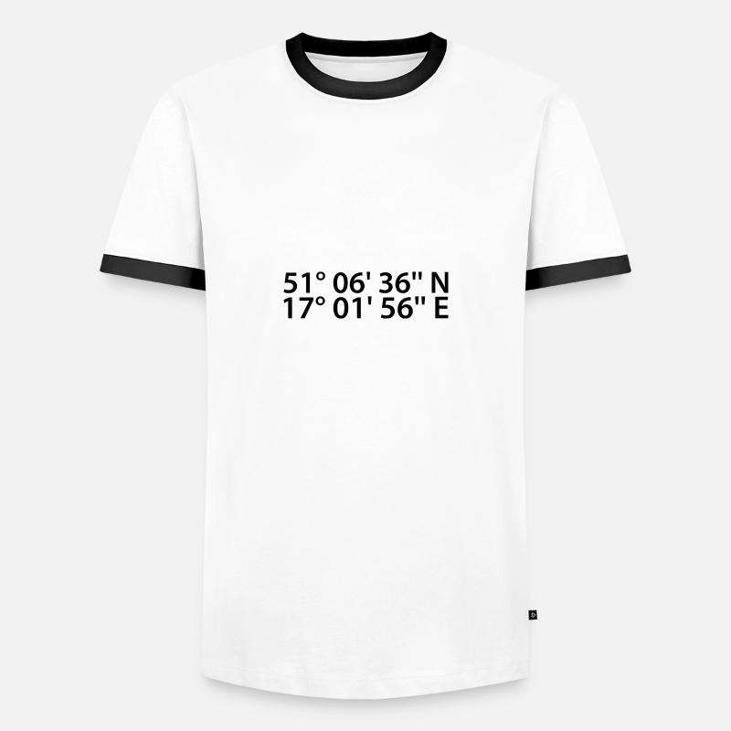 Wroclaw Coordinates - Men's Ringer Shirt - white/black
