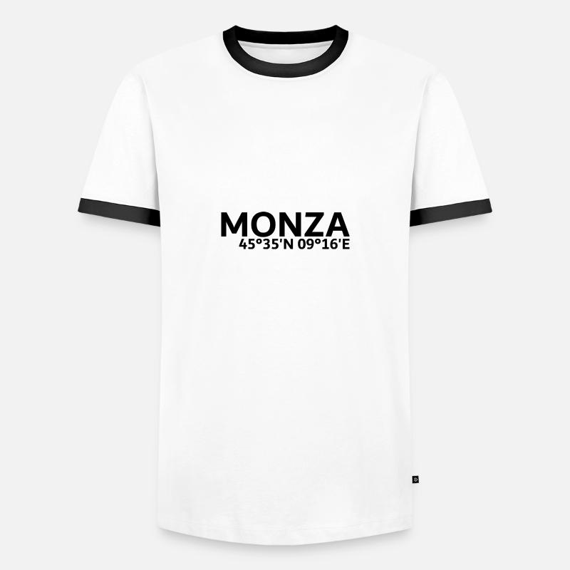 Monza coordinates - Men's Ringer Shirt - white/black