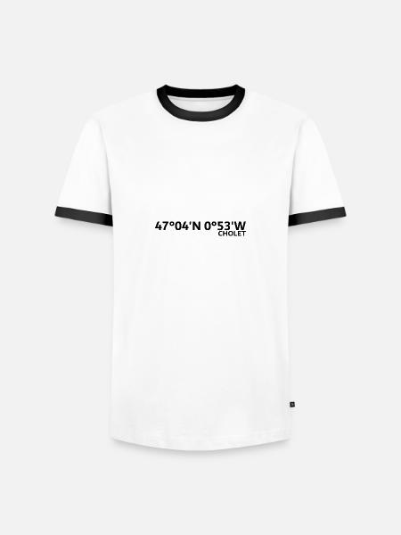 Cholet Coordinates - Men's Ringer Shirt - white/black
