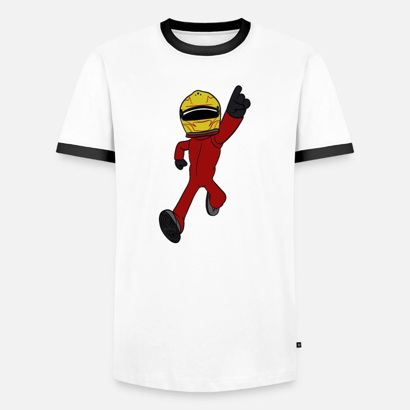 racing driver - Men's Ringer Shirt - white/black