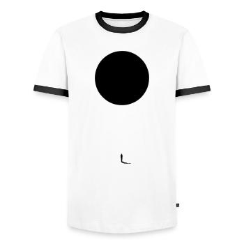 Black Sun - Männer Kontrast-T-Shirt - Weiß/Schwarz - Vorne - AI Model Female 172 light (172cm) & AI Model Male 178 dark (178cm)