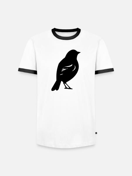 Bird - Men's Ringer Shirt - white/black