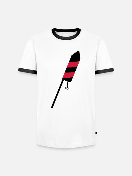 Skyrocket - Men's Ringer Shirt - white/black