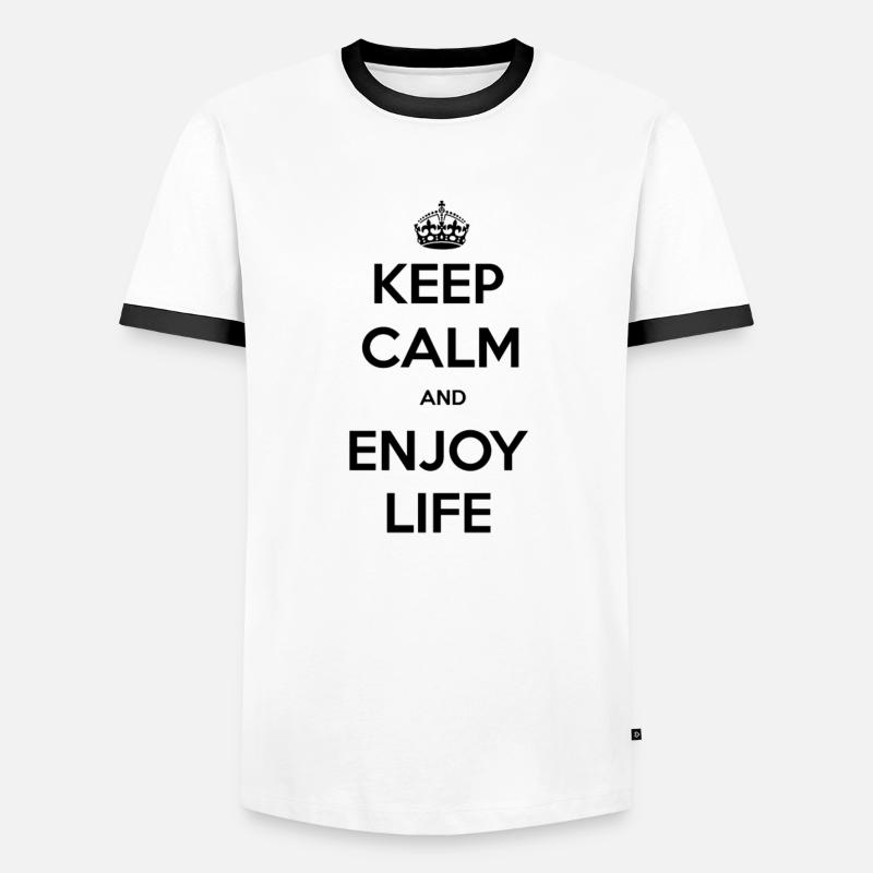 Keep Calm - Men's Ringer Shirt - white/black