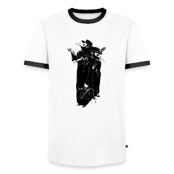 Virus Doktor - Männer Kontrast-T-Shirt - Weiß/Schwarz - Vorne - AI Model Female 172 light (172cm) & AI Model Male 178 dark (178cm)