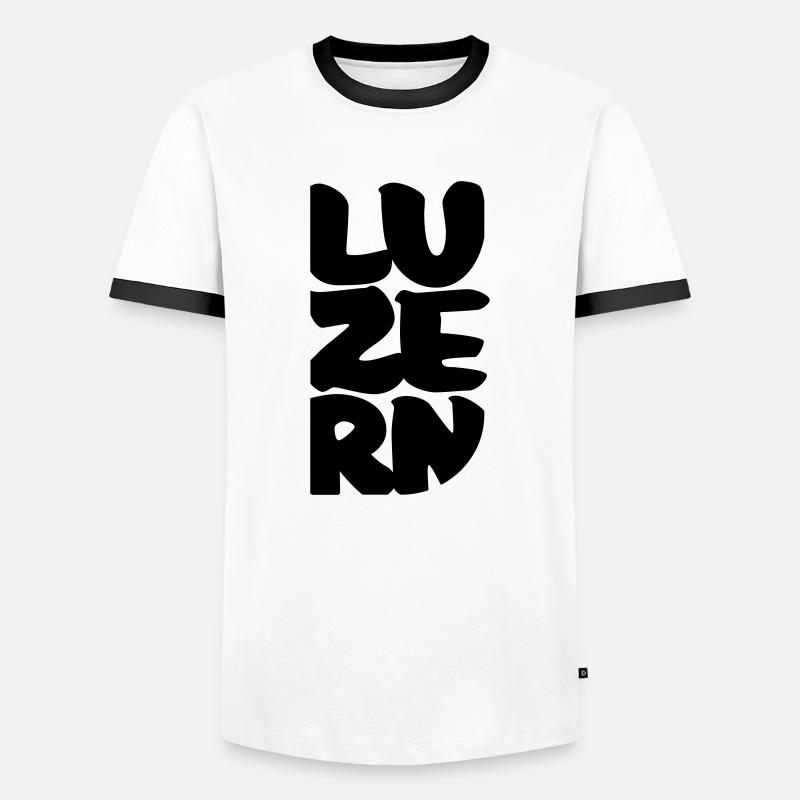 Lucerne - Men's Ringer Shirt - white/black