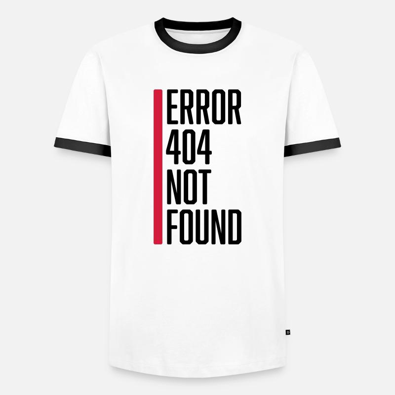 Error 404 not found - Men's Ringer Shirt - white/black