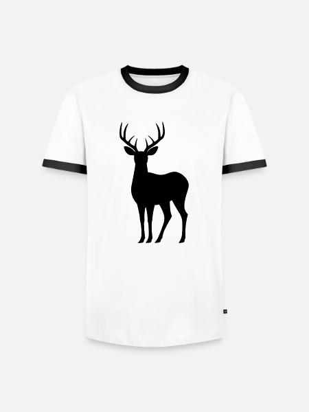 Deer - Men's Ringer Shirt - white/black