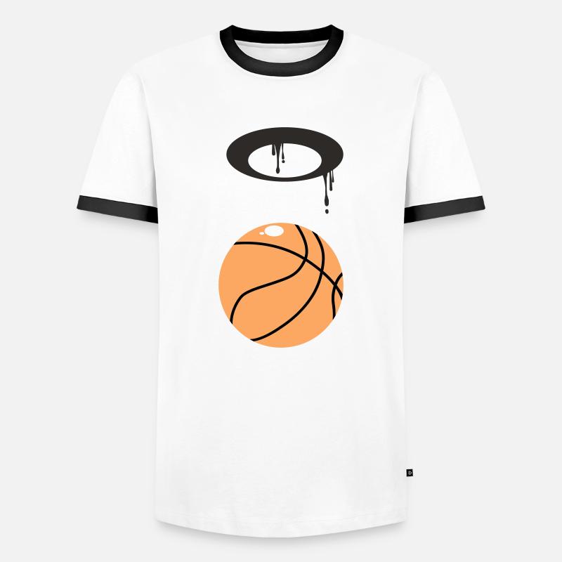 Basketball - Männer Kontrast-T-Shirt - Weiß/Schwarz