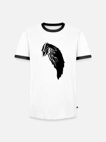 Black Crow Raabe - Men's Ringer Shirt - white/black