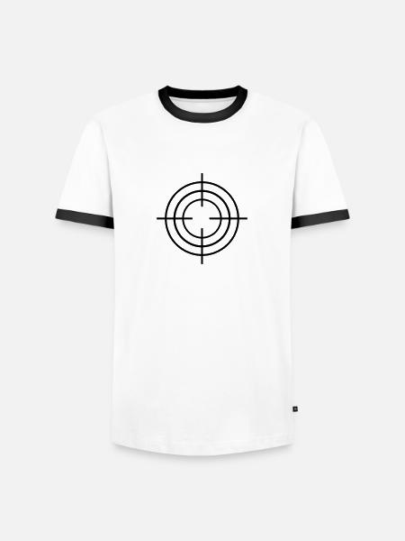 Réticule - T-shirt contrasté Homme - blanc/noir