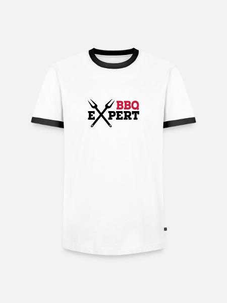 Grill - Men's Ringer Shirt - white/black