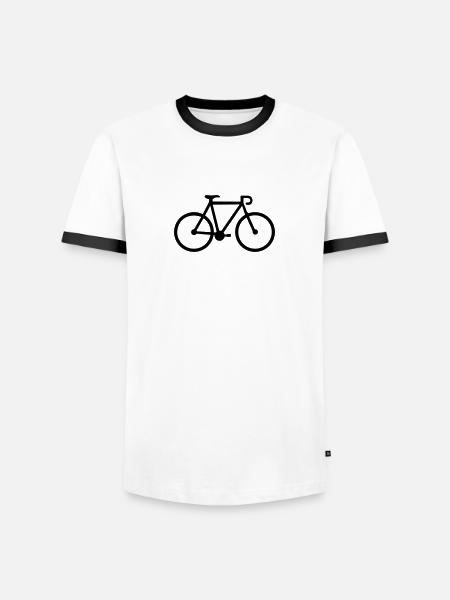 Bicycle bike - Men's Ringer Shirt - white/black