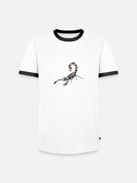 Scorpion - Men's Ringer Shirt - white/black
