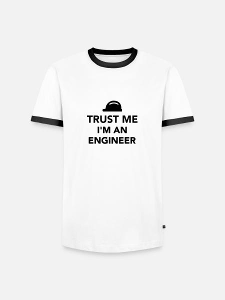 Trust me I'm an Engineer - Men's Ringer Shirt - white/black