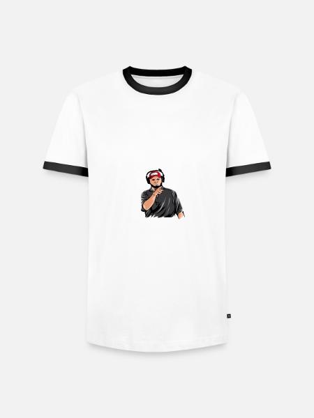 Boom Basketball Coach Gift - Men's Ringer Shirt - white/black