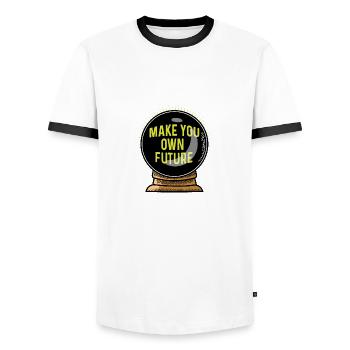 Votre propre avenir Ambitieux ou rêveur. Poison - T-shirt contrasté Homme - blanc/noir - Devant - AI Model Female 172 light (172cm) & AI Model Male 178 dark (178cm)