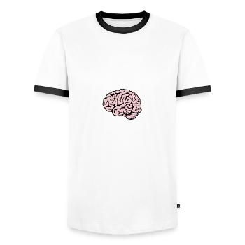 Mental Health Priority Psychiatrist Geschen - Men's Ringer Shirt - white/black - Front - AI Model Female 172 light (172cm) & AI Model Male 178 dark (178cm)