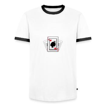 Skorpion -Königin Leidenschaftlich Gift - Männer Kontrast-T-Shirt - Weiß/Schwarz - Vorne - AI Model Female 172 light (172cm) & AI Model Male 178 dark (178cm)