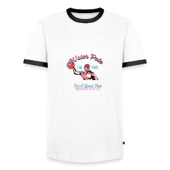 Zu gut aussehend Passende Person Geschenk - Männer Kontrast-T-Shirt - Weiß/Schwarz - Vorne - AI Model Female 172 light (172cm) & AI Model Male 178 dark (178cm)