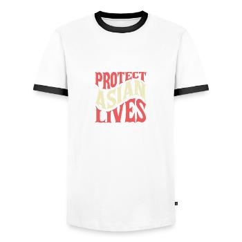 Schutz des asiatischen Lebens Filipino Gift - Männer Kontrast-T-Shirt - Weiß/Schwarz - Vorne - AI Model Female 172 light (172cm) & AI Model Male 178 dark (178cm)